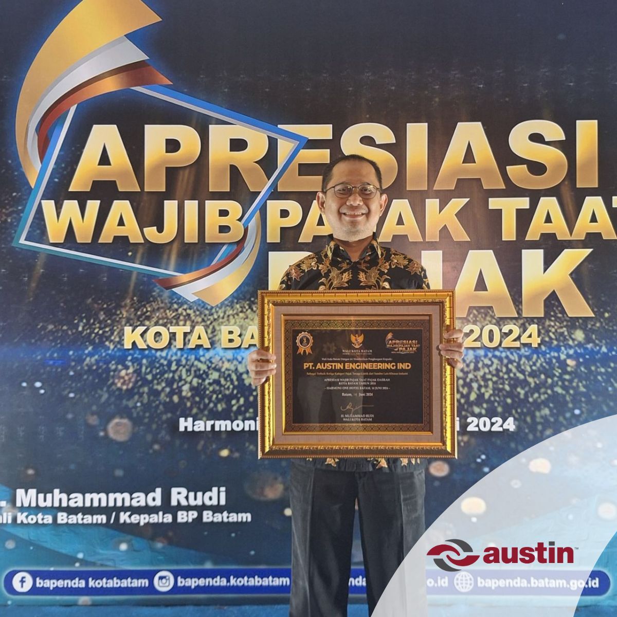 PT. Austin Engineering Indonesia Celebrates Major Triumph with 2024 Tax Compliance Appreciation Award